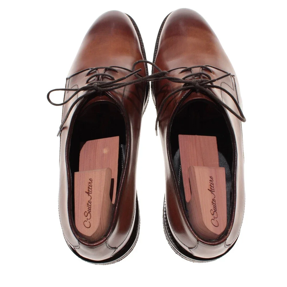 Di Bianco NWB Derby Dress Shoes Size 13 US in Brown Leather Made in Italy